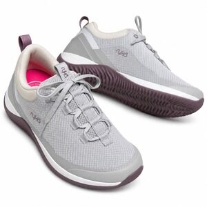 Ryka Echo Low Walking Sneakers Gray Lavender Comfort Shoes Size 10 M